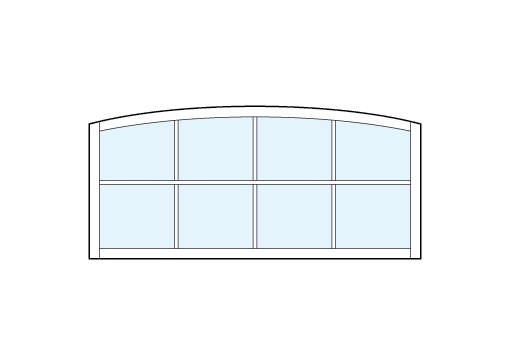 radius top front entry craftsman style transom windows with eight glass panes true divided lites