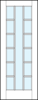 interior modern french doors with glass center vertical divider with two side glass panels and true divided lites