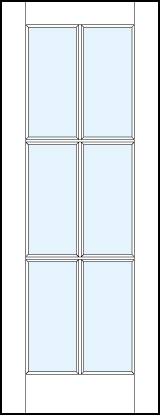 glass center modern front entry french doors with center-cross true divided 6 lites