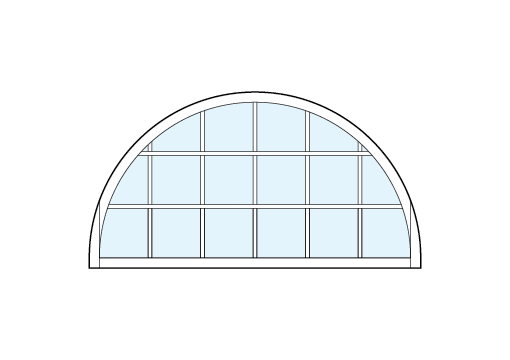 radius top front entry modern transom windows with eighteen square glass panels divided by true divided lites