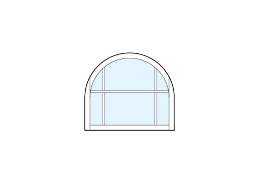 radius top front entry craftsman style transom windows with two glass panes true divided lites and four small panes