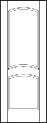 interior custom panel doors with two arched central sunken panels