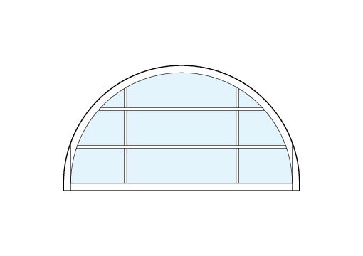 radius top rectangle front entry craftsman style transom windows with true divided lites between nine glass panels