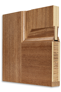 Cutout detail of Reserve™ wood entry door