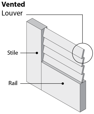 vented louver cross section